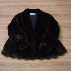 Rezzo Dark Brown Genuine Mink Fur Coat ~Pristine~